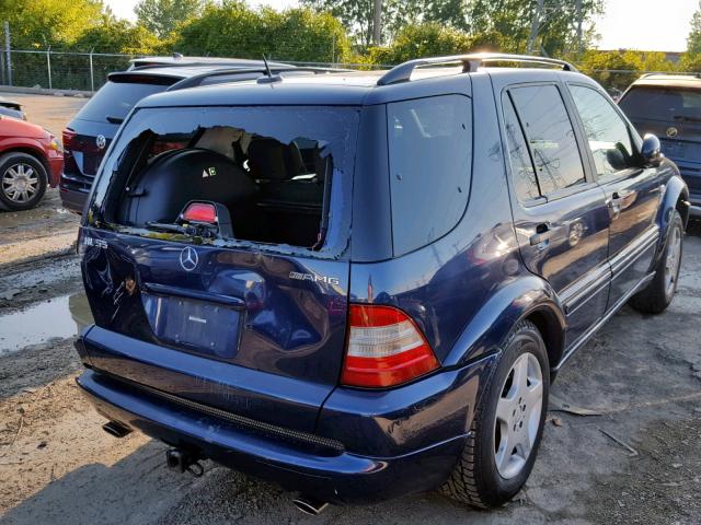 4JGAB74E2YA203910 - 2000 MERCEDES-BENZ ML 55 BLUE photo 4