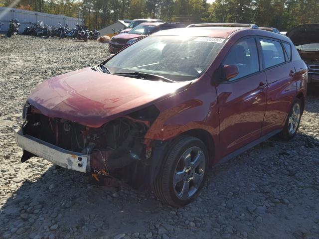 5Y2SM670X9Z420928 - 2009 PONTIAC VIBE RED photo 2