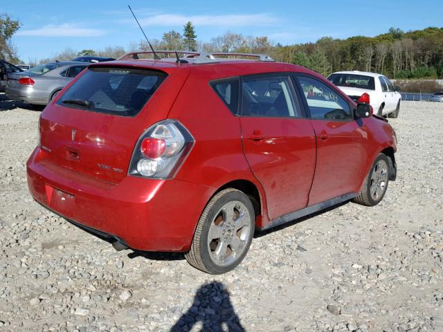 5Y2SM670X9Z420928 - 2009 PONTIAC VIBE RED photo 4