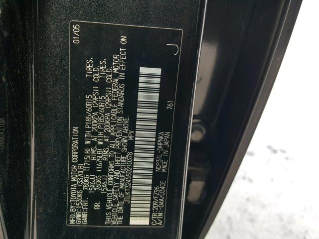 JTLKT324550210378 - 2005 TOYOTA SCION XB 黑色 照片 10