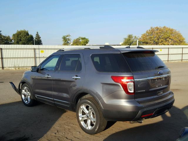 1FMHK8F8XBGA36938 - 2011 FORD EXPLORER L GRAY photo 3