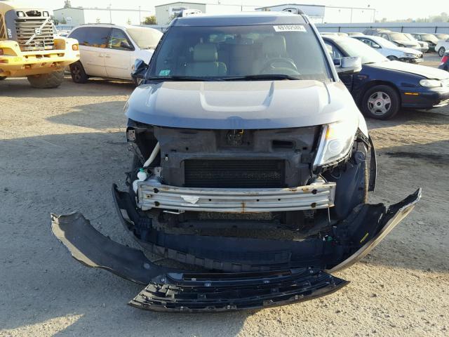 1FMHK8F8XBGA36938 - 2011 FORD EXPLORER L GRAY photo 9