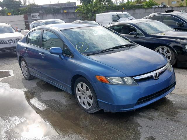 1HGFA16536L119282 - 2006 HONDA CIVIC LX BLUE photo 1