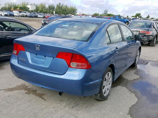 1HGFA16536L119282 - 2006 HONDA CIVIC LX BLUE photo 4