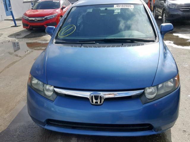 1HGFA16536L119282 - 2006 HONDA CIVIC LX BLUE photo 9