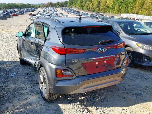 KM8K33A54KU215982 - 2019 HYUNDAI KONA LIMIT GRAY photo 3