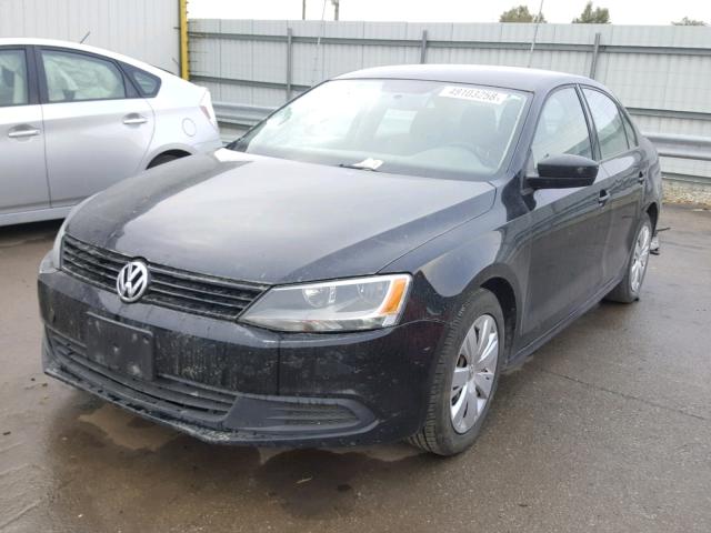 3VW1K7AJ2CM350999 - 2012 VOLKSWAGEN JETTA BASE BLACK photo 2