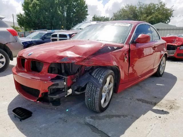 WBAUP7C50AVK76967 - 2010 BMW 128 I RED photo 2