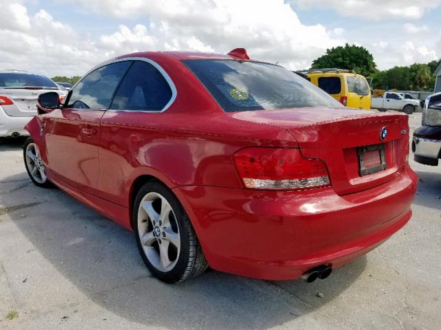 WBAUP7C50AVK76967 - 2010 BMW 128 I RED photo 3