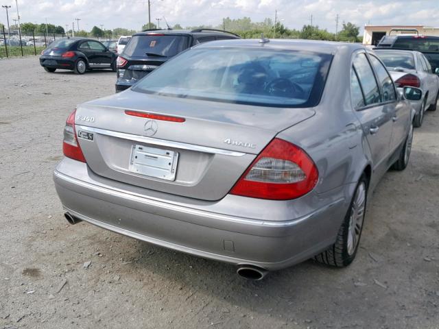 WDBUF87X58B259065 - 2008 MERCEDES-BENZ E 350 4MAT GRAY photo 4