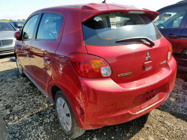 ML32A3HJ2FH030912 - 2015 MITSUBISHI MIRAGE DE RED photo 3