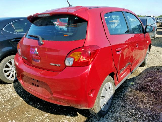 ML32A3HJ2FH030912 - 2015 MITSUBISHI MIRAGE DE RED photo 4