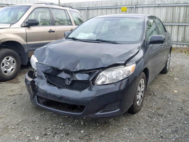 1NXBU4EE2AZ338983 - 2010 TOYOTA COROLLA BA BLACK photo 2