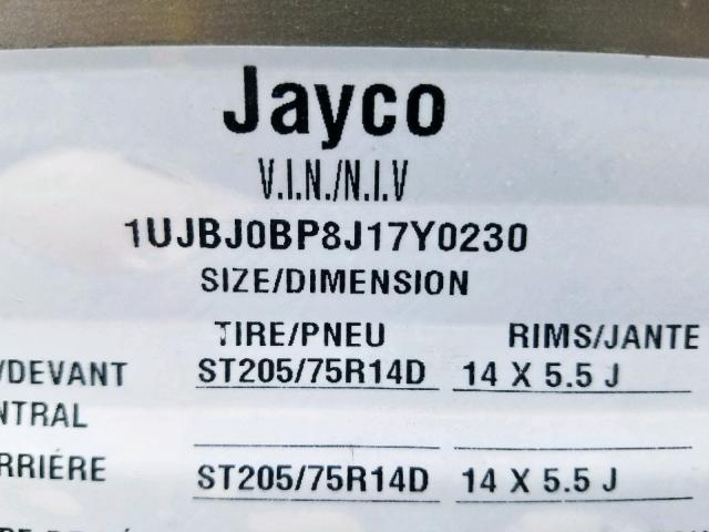 1UJBJ0BP8J17Y0230 - 2018 JAYCO JAYFLIGHT  WHITE photo 10