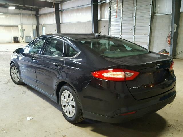 3FA6P0G7XDR122546 - 2013 FORD FUSION S BLACK photo 3