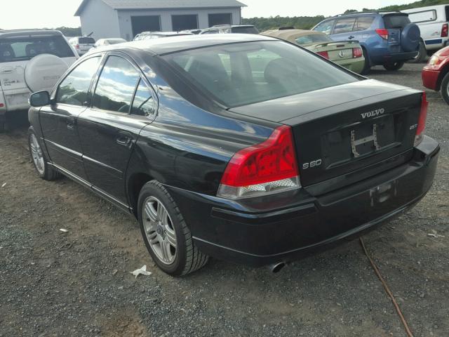 YV1RS592782687698 - 2008 VOLVO S60 2.5T BLACK photo 3