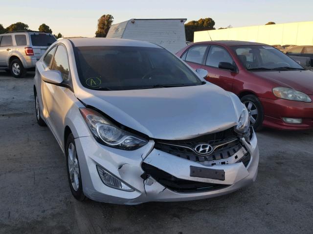 KMHDH6AE3DU001516 - 2013 HYUNDAI ELANTRA CO SILVER photo 1