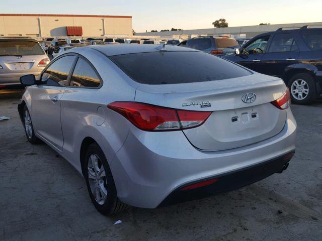 KMHDH6AE3DU001516 - 2013 HYUNDAI ELANTRA CO SILVER photo 3