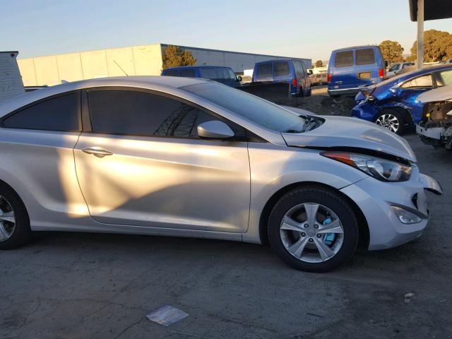 KMHDH6AE3DU001516 - 2013 HYUNDAI ELANTRA CO SILVER photo 9