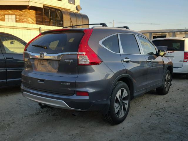 5J6RM4H9XFL099174 - 2015 HONDA CR-V TOURI GRAY photo 4