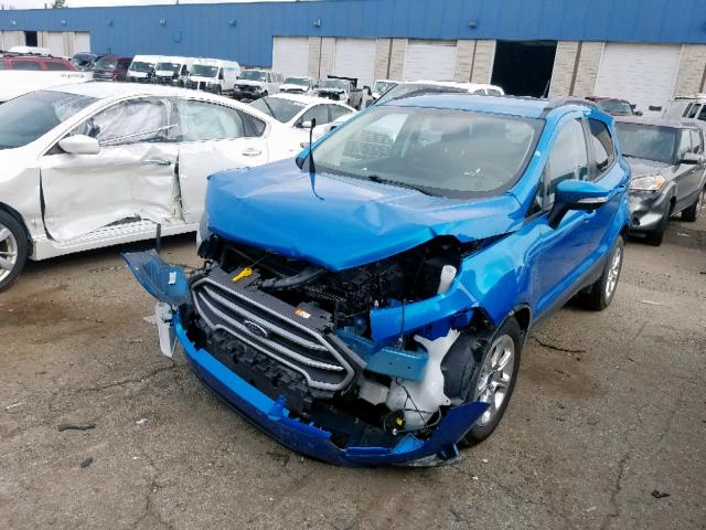 MAJ3P1TE3JC173300 - 2018 FORD ECOSPORT S BLUE photo 2