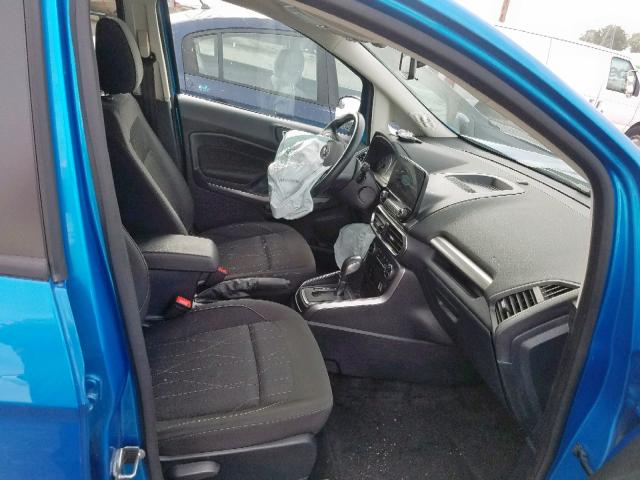 MAJ3P1TE3JC173300 - 2018 FORD ECOSPORT S BLUE photo 5