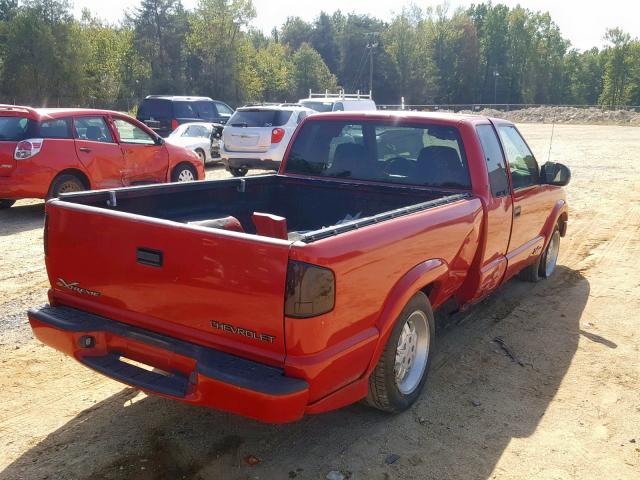 1GCCS19W6Y8260016 - 2000 CHEVROLET S TRUCK S1 RED photo 4