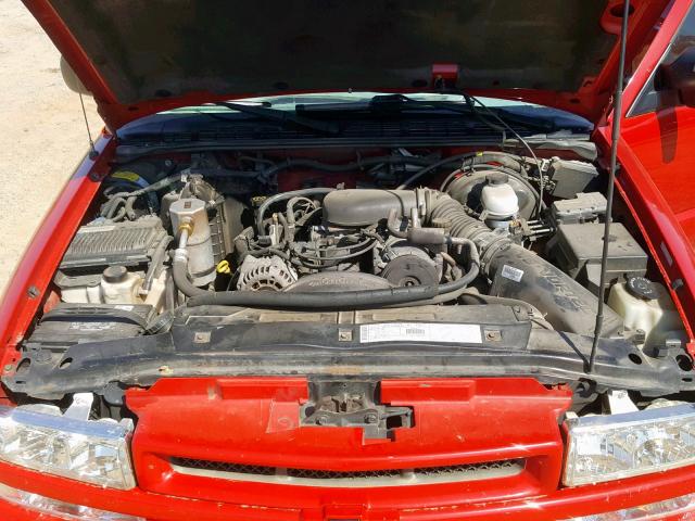 1GCCS19W6Y8260016 - 2000 CHEVROLET S TRUCK S1 RED photo 7