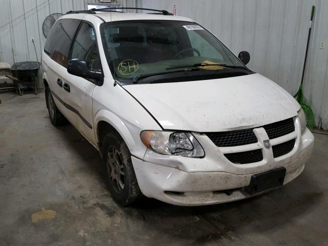 1D4GP25R33B318946 - 2003 DODGE CARAVAN SE WHITE photo 1