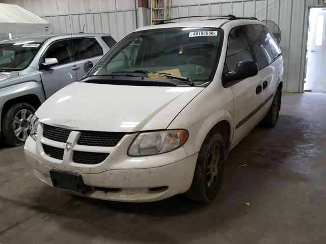 1D4GP25R33B318946 - 2003 DODGE CARAVAN SE WHITE photo 2