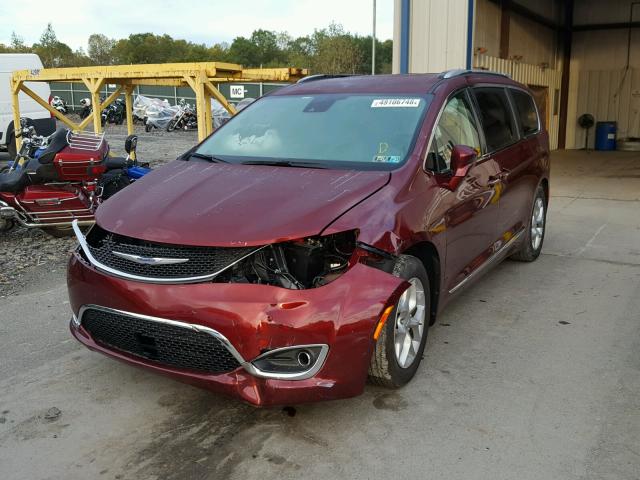 2C4RC1BG1JR212167 - 2018 CHRYSLER PACIFICA T MAROON photo 2