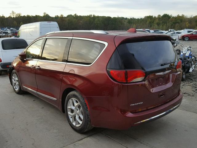 2C4RC1BG1JR212167 - 2018 CHRYSLER PACIFICA T MAROON photo 3