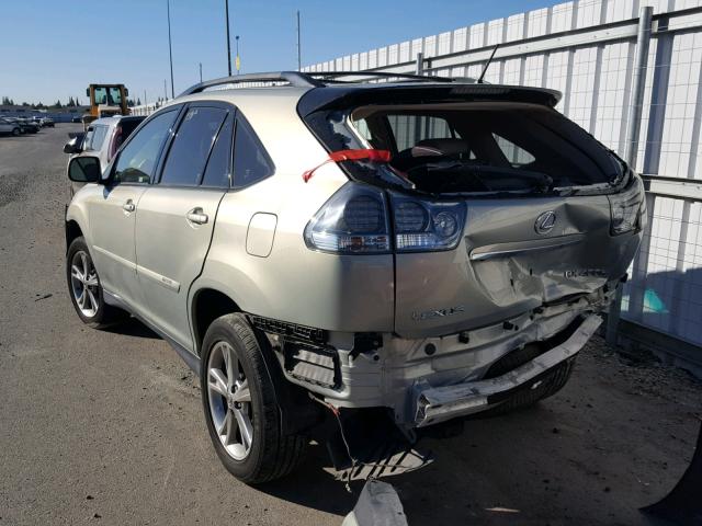 JTJHW31UX72017291 - 2007 LEXUS RX 400H SILVER photo 3