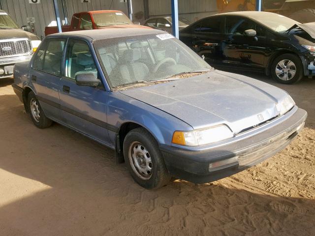 1HGED3547ML073900 - 1991 HONDA CIVIC DX BLUE photo 1