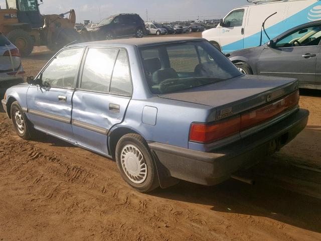 1HGED3547ML073900 - 1991 HONDA CIVIC DX BLUE photo 3