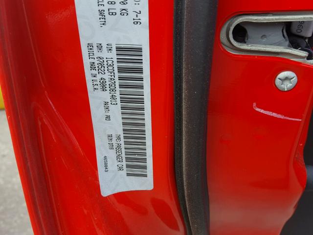 1C3CDFFA7GD814013 - 2016 DODGE DART SXT S RED photo 10