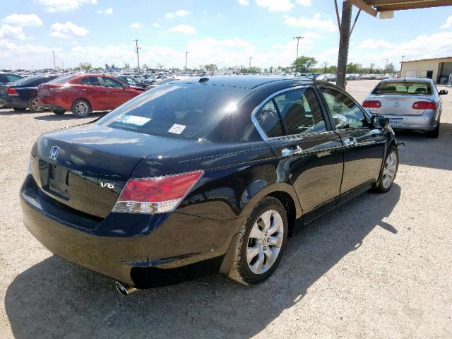 1HGCP3F89AA030568 - 2010 HONDA ACCORD EXL BLACK photo 4