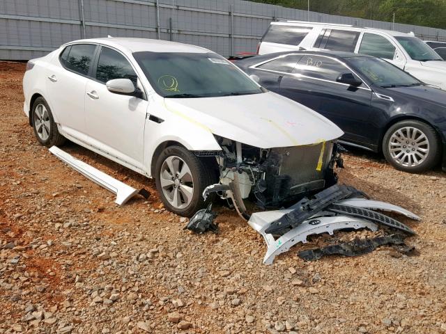 KNAGN4AD3E5065392 - 2014 KIA OPTIMA HYB WHITE photo 1