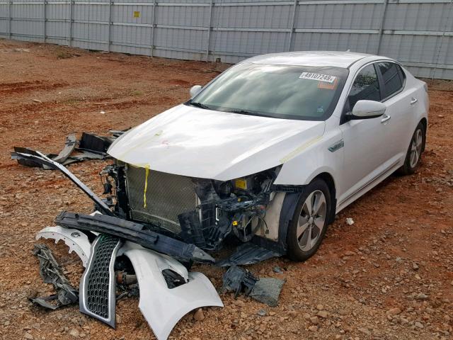 KNAGN4AD3E5065392 - 2014 KIA OPTIMA HYB WHITE photo 2