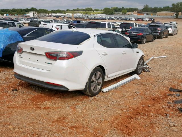 KNAGN4AD3E5065392 - 2014 KIA OPTIMA HYB WHITE photo 4