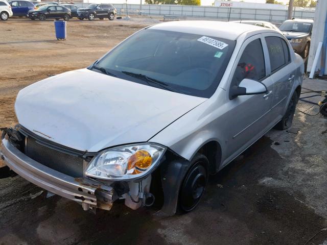 1G1AT58H297147873 - 2009 CHEVROLET COBALT LT SILVER photo 2