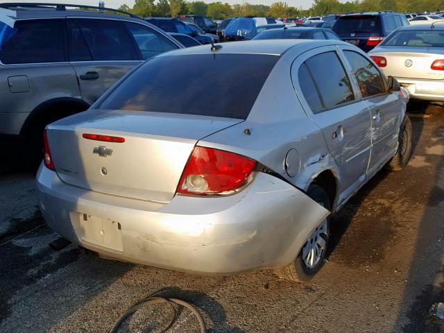 1G1AT58H297147873 - 2009 CHEVROLET COBALT LT SILVER photo 4