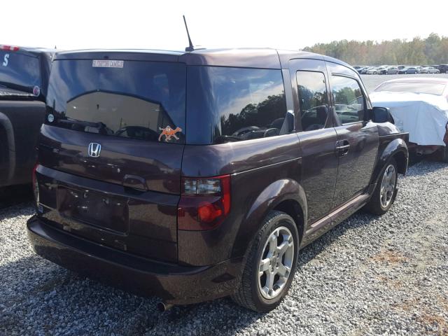 5J6YH18968L001422 - 2008 HONDA ELEMENT SC BROWN photo 4