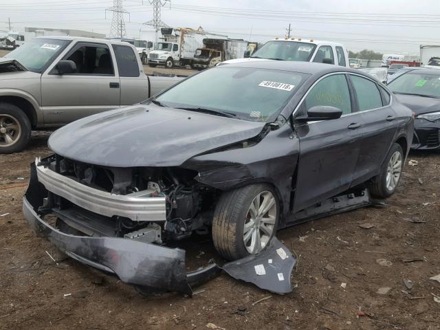 1C3CCCAB3FN703954 - 2015 CHRYSLER 200 LIMITE GRAY photo 2