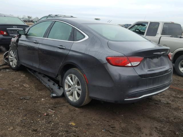 1C3CCCAB3FN703954 - 2015 CHRYSLER 200 LIMITE GRAY photo 3