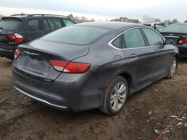 1C3CCCAB3FN703954 - 2015 CHRYSLER 200 LIMITE GRAY photo 4