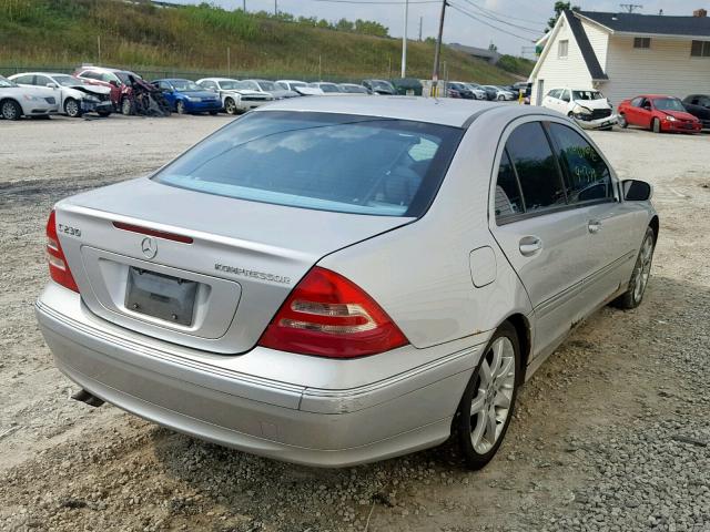 WDBRF40J04F450755 - 2004 MERCEDES-BENZ C 230K SPO SILVER photo 4