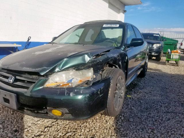 1HGCG165X1A070054 - 2001 HONDA ACCORD EX GREEN photo 9