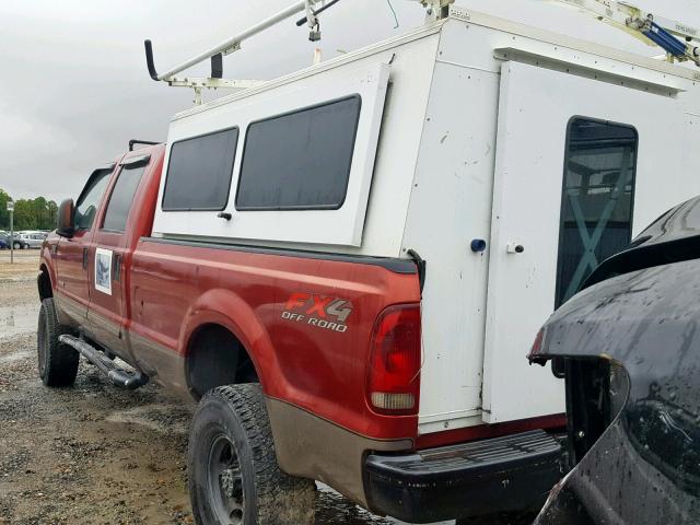 1FTSW31P63EB51906 - 2003 FORD F350 SRW S MAROON photo 3