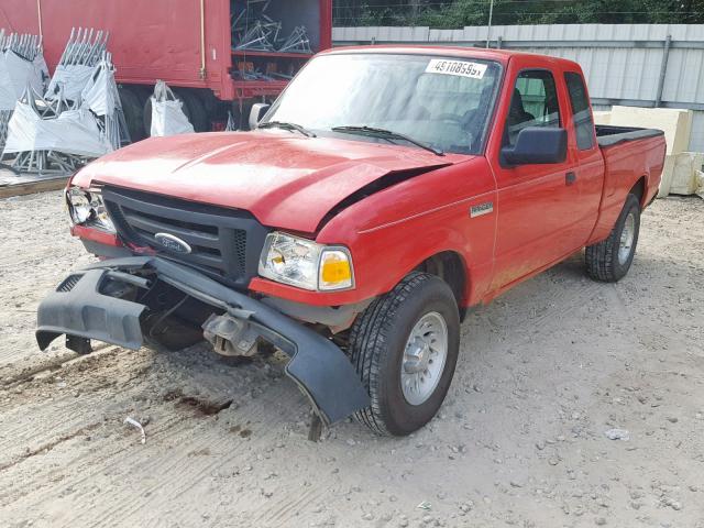 1FTYR44U57PA21084 - 2007 FORD RANGER SUP RED photo 2